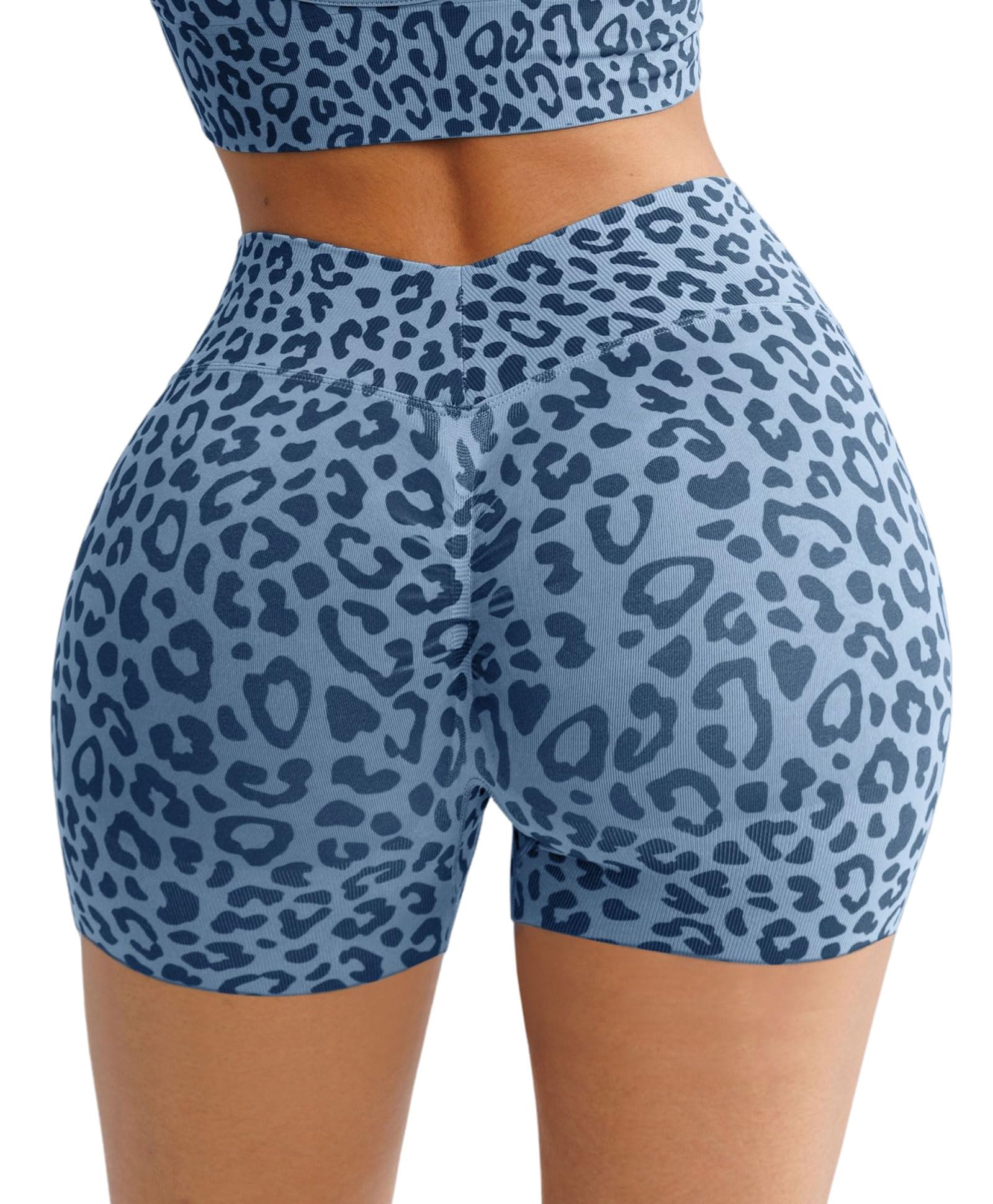 BRXL Scrunch Butt Lifting Shorts for Women V Back Seamless 5" High Waist Workout Gym Compression Spandex Impact Shorts