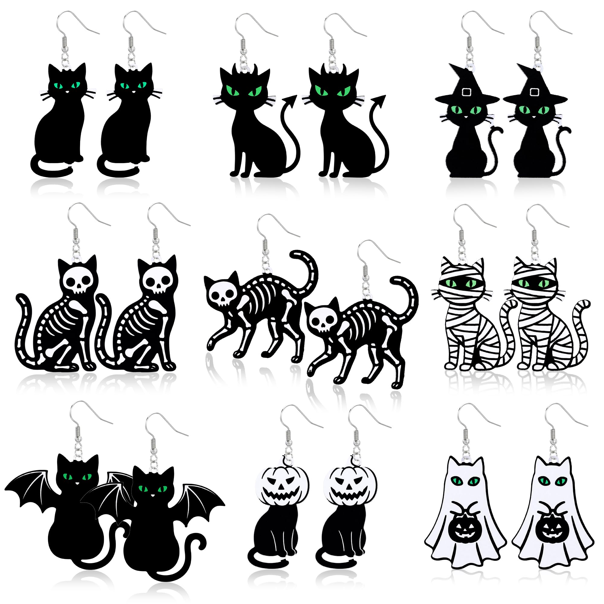 Halloween Earrings Skeleton Drop Dangle Earring Halloween Gifts for Women