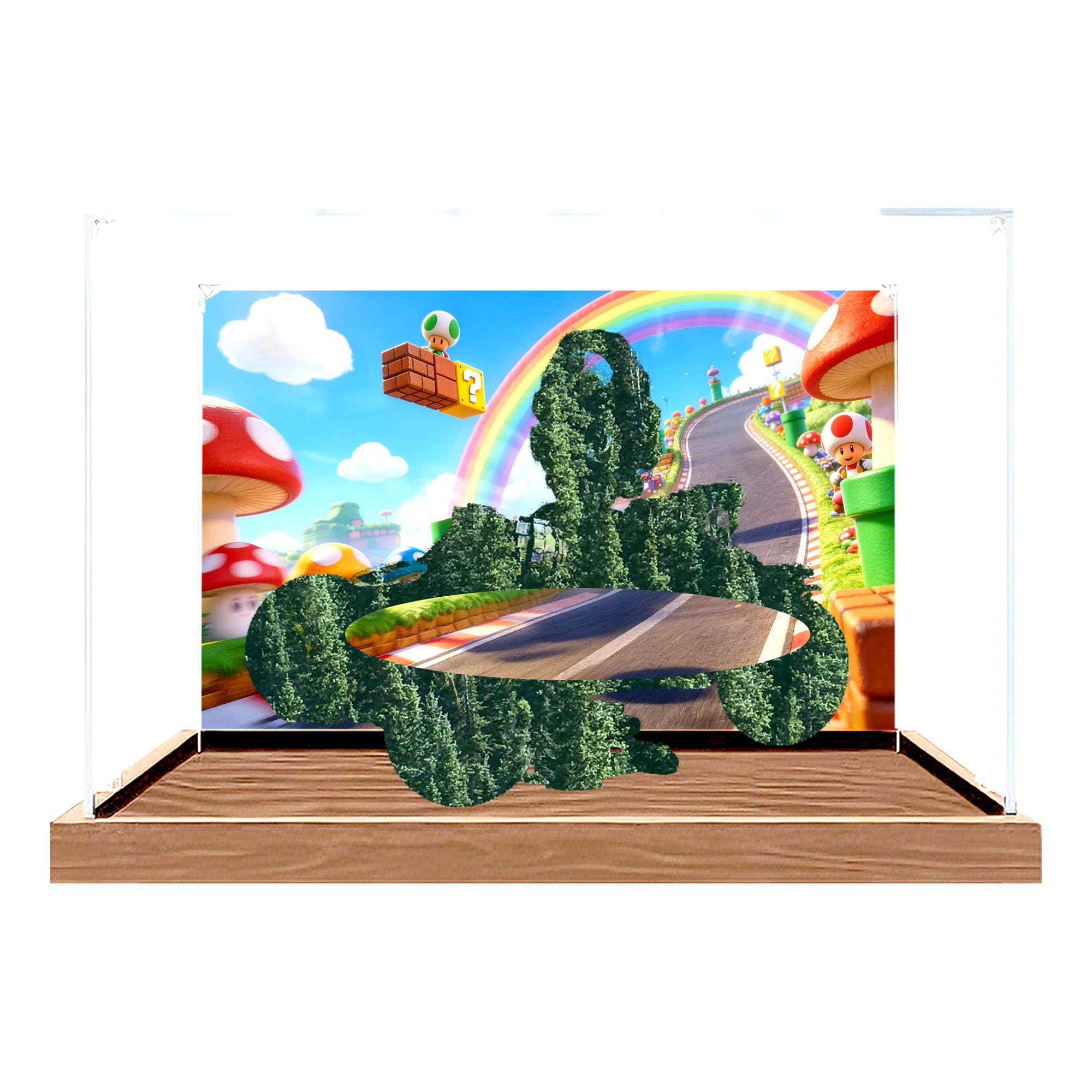 Ddxmml Background A Display Case Compatible With Le-Go 72050 Go-Kart Sets (Background A)