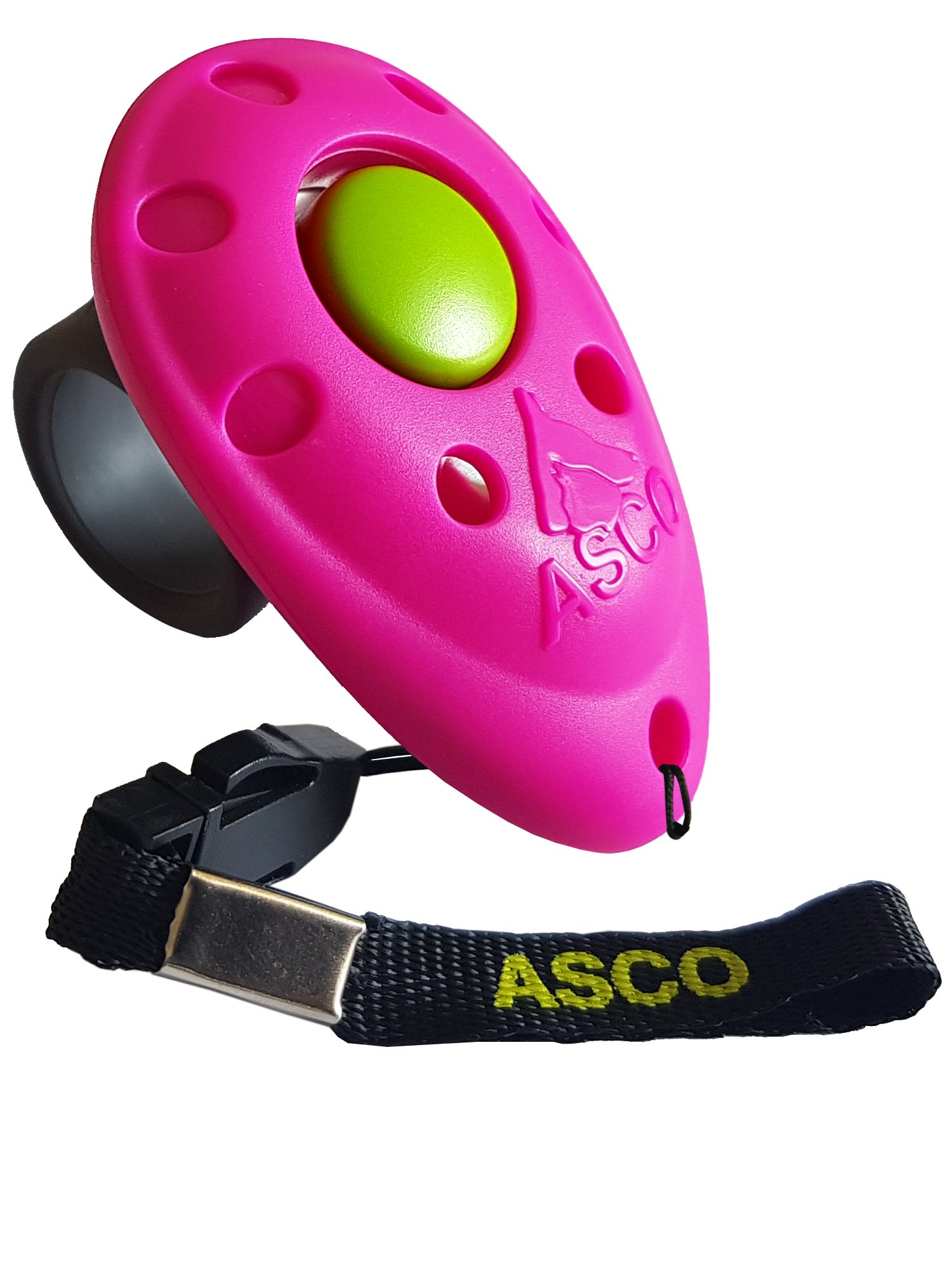 ASCO Finger Clicker, Premium Clicker für Clickertraining, Hunde Katzen Pferde Profi-Clicker, Hundetraining Klicker, pink, ASCO-08F