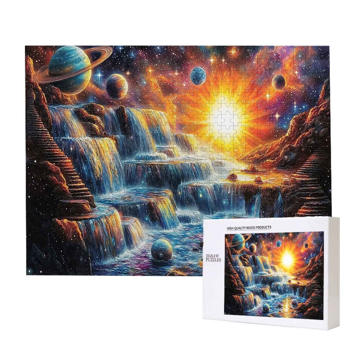 4000 sztuk puzzli, wodospady planety4000 sztuk puzzli dla dorosłych, prezent na rocznicę i Boże Narodzenie, dekoracja domu, zapobieganie degeneracji mózgu u osób starszych v-912