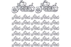 Silver Plated Motorcycle Charm Pendants