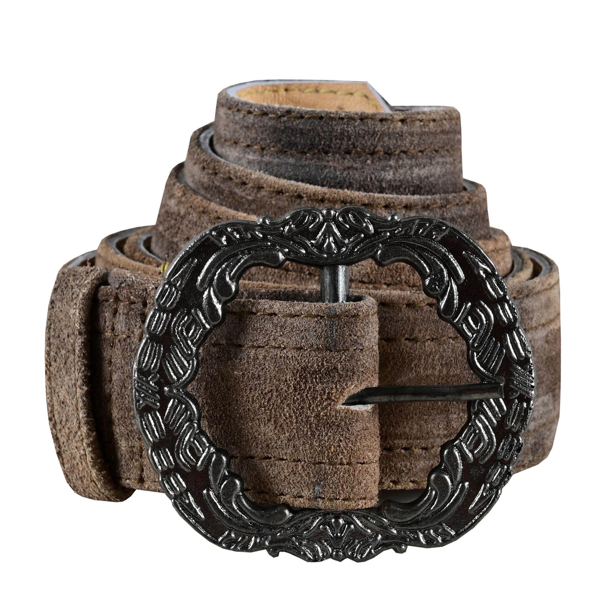 German Wear Herren Trachtengürtel aus Echtleder Trachten Lederhosen Gürtel mit Trachten Schnalle