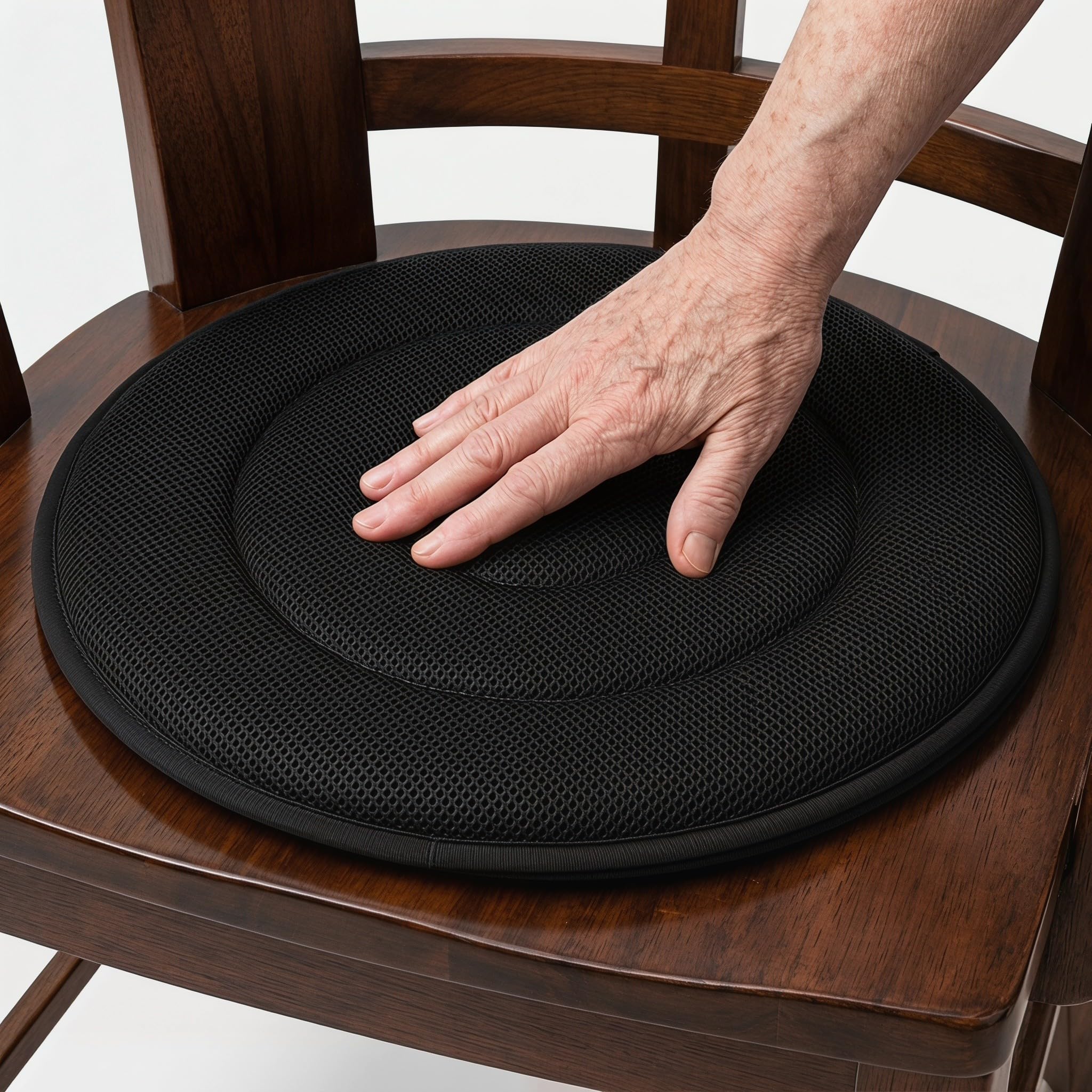 YARNOW Cojín Giratorio Ergonómico 2 Piezas Base Antideslizante, Diseño Redondo para Asistencia en Transferencia y Comodidad para Asiento de Coche y Cama