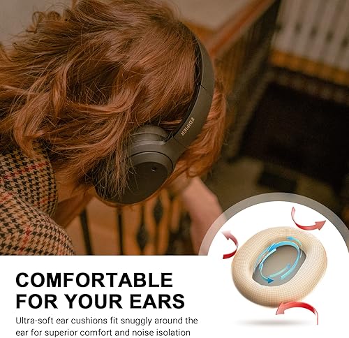 Miniatura 7 de Edifier W820NB Plus Auriculares con cancelación activa de ruido, auriculares inalámbricos sobre la oreja con sonido de alta resolución, 49 horas de