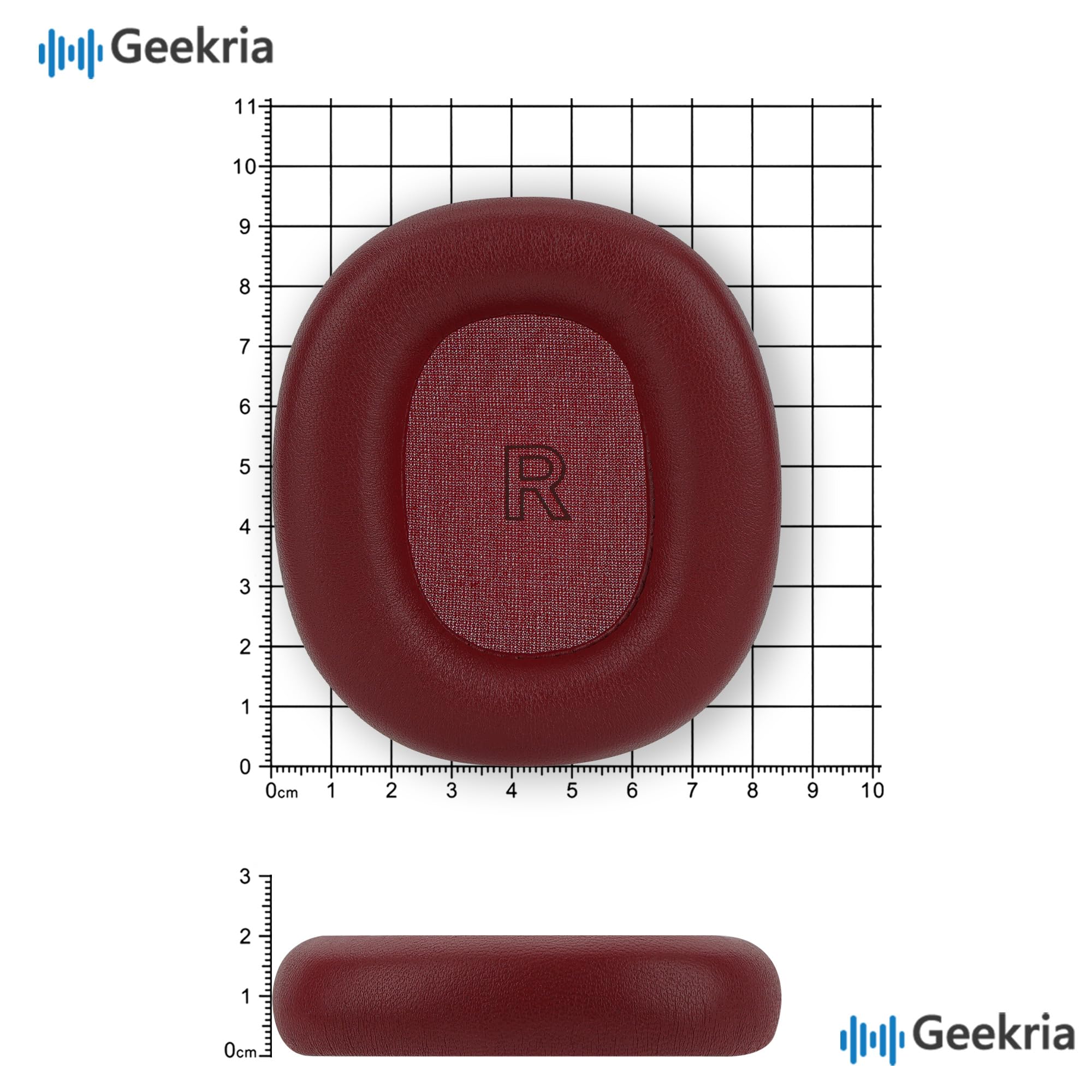 Geekria Elite-Lammfell-Ohrpolster-Ersatz, kompatibel mit Bang & Olufsen Beoplay H95 Wireless, Premium-Leder-Ohrpolster-Reparaturteile (Rot)