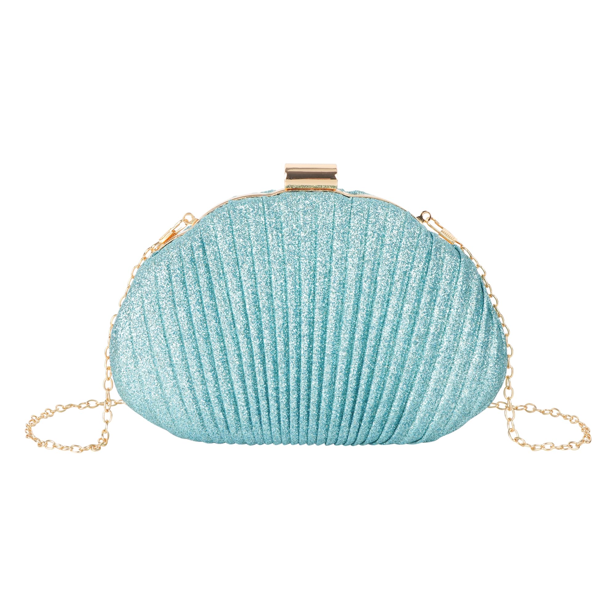 Women Seashell Evening Bag Purse Mermaid Chain Strap Clutch Handbag Shoulder Bag