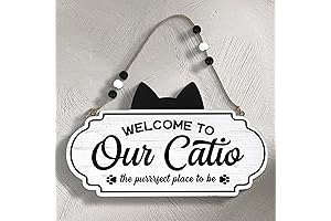 All Chic Catio Sign: Welcome to Our Catio Sign - Stylish Cat...