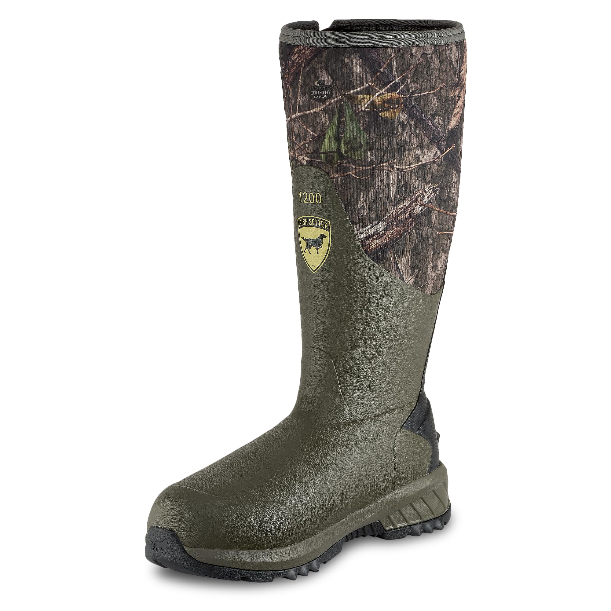MudTrek, Unisex, 17", Waterproof, Insulated 1200g, Adjustable Full Fit, Hunting Boot, Mossy Oak Country DNA