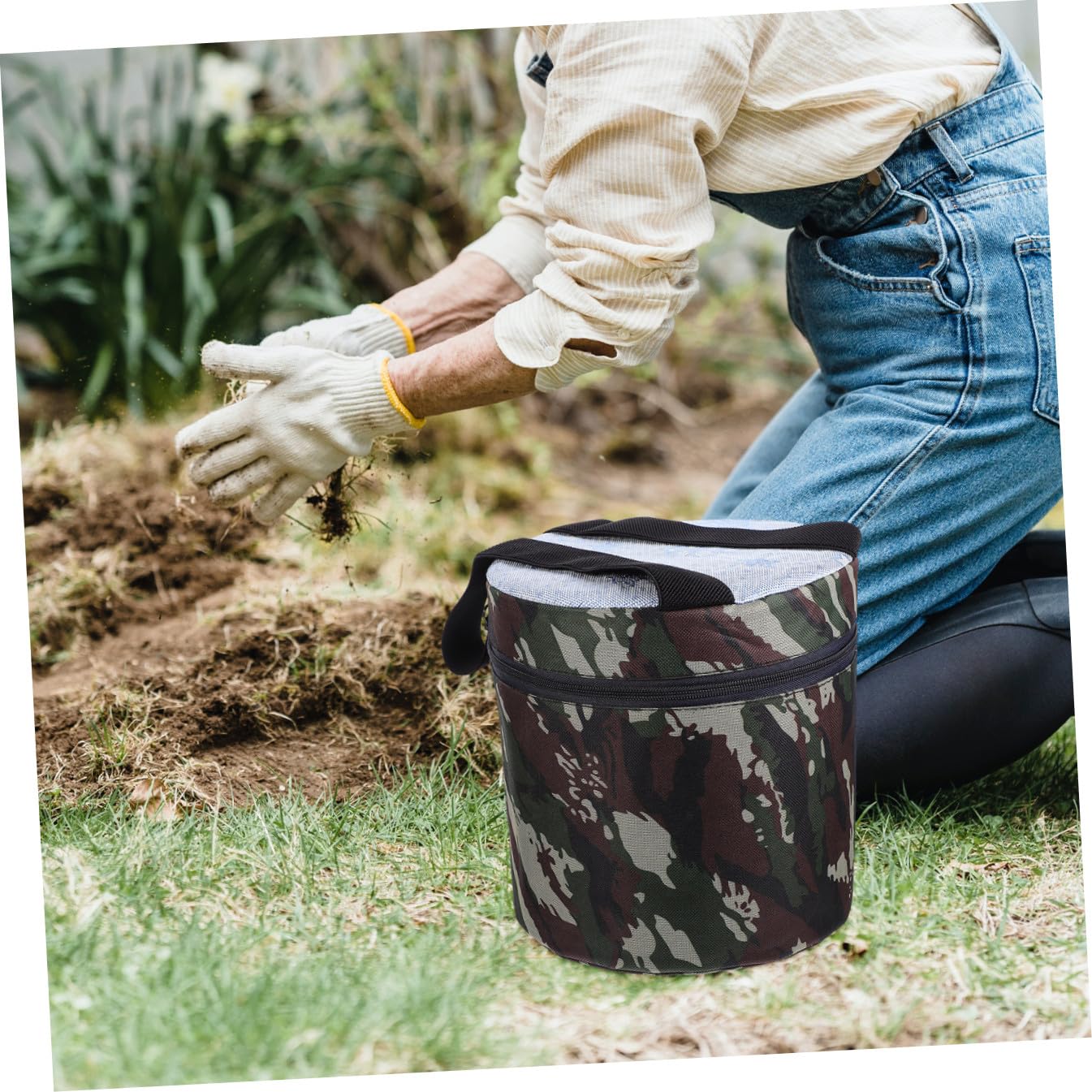 FOMIYES Sgabello da Giardinaggio per Esterni 25 Cm in Plastica Portatile e Leggero Poggiapiedi, Sgabello Comodo Indossabile per Adulti per Campeggio, Pesca, Coltivazioni Stili multipli