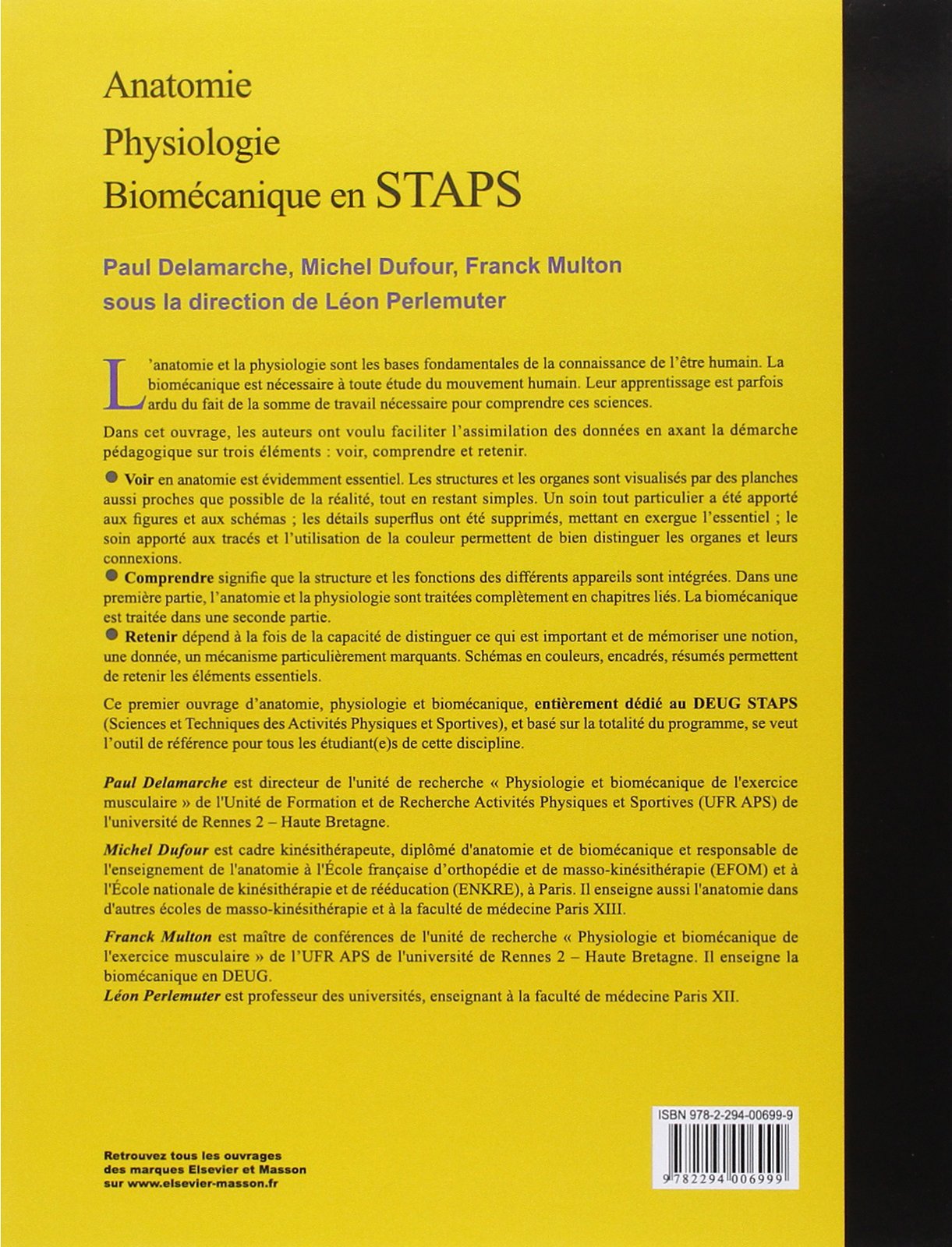 Anatomie, physiologie, biomécanique en STAPS: En Staps