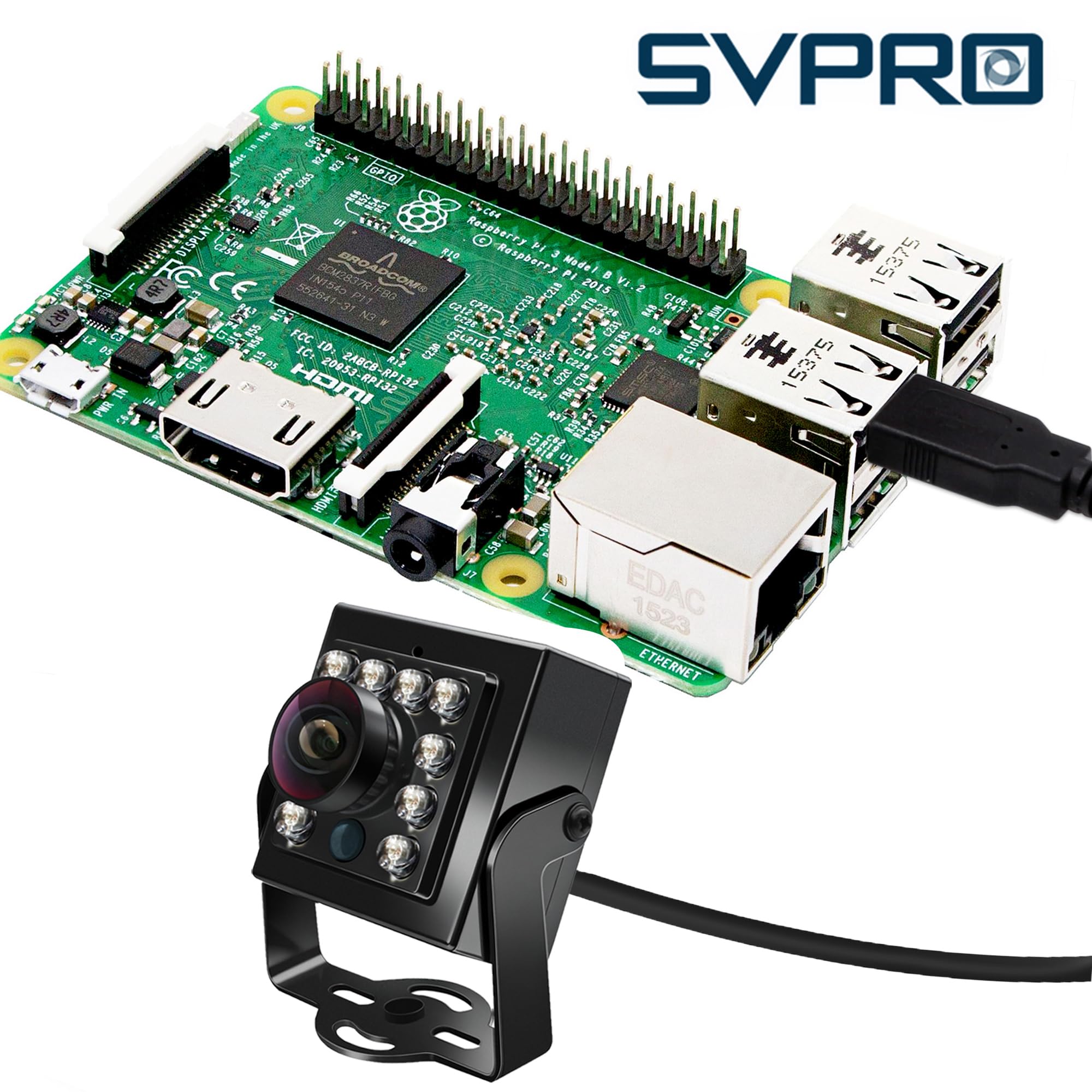 Svpro Cámara USB 1080P de visión diurna y nocturna para ordenador, 2 MP, conmutación automática de IR-CUT, captura de imagen todo el día, USB 2.0, OV2710 Webcam Board con LED IR para Windows, Linux