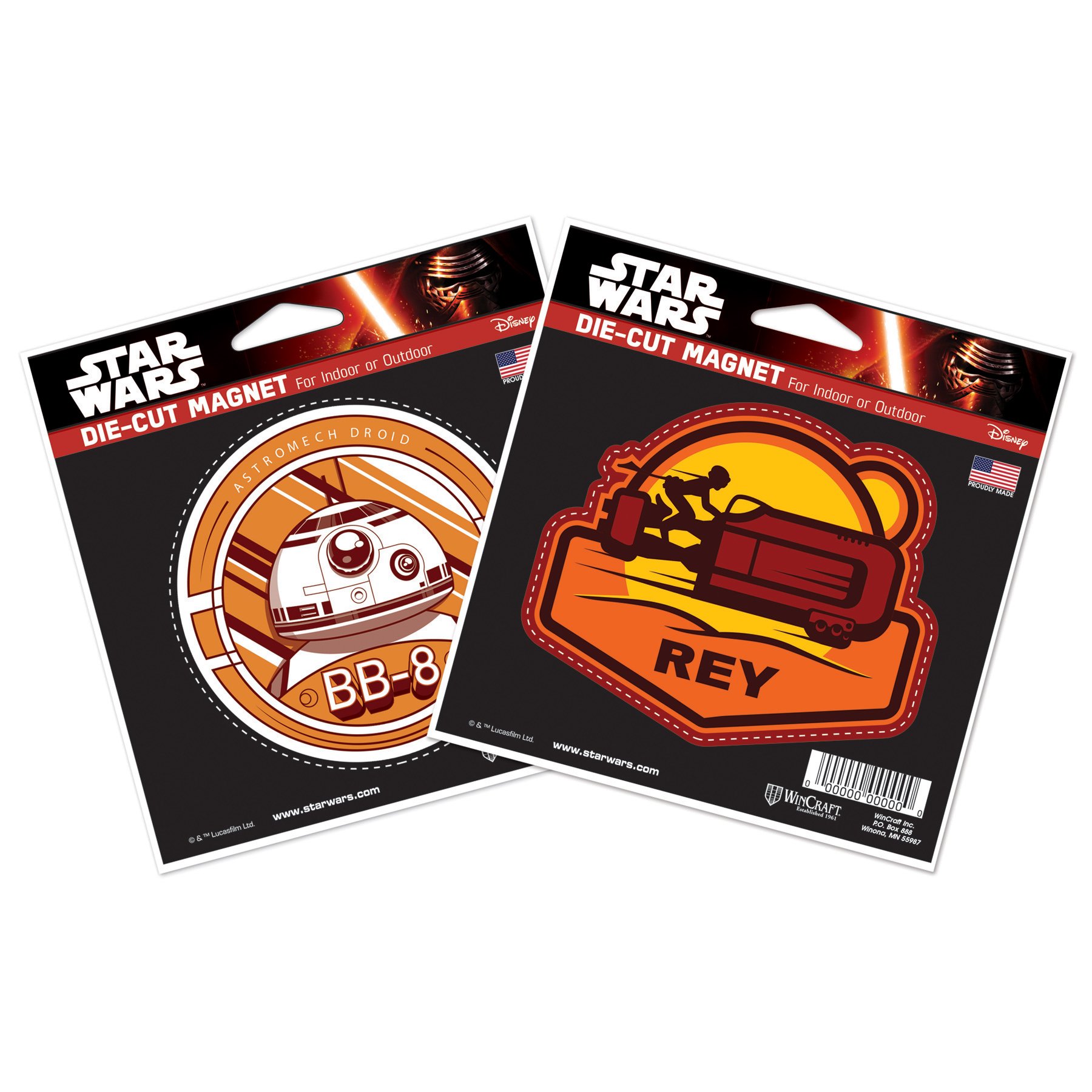 Aimant Star Wars WinCraft : magnet découpé multicolore pour déco geek