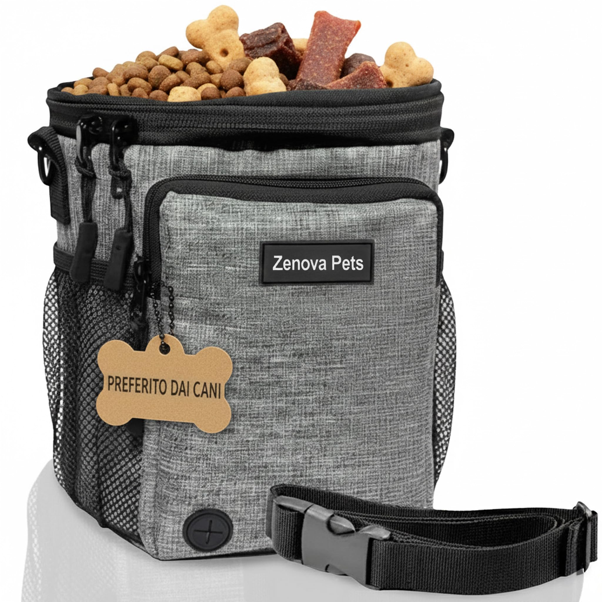 Borsa per Bocconcini per Cani – Borsa da Allenamento Pratica con Cintura Extra – Borsa per Allenamento Cani & Passeggiata – Sacchetto Robusto e Resistente all'Acqua per Cibo e Bocconcini per Cani