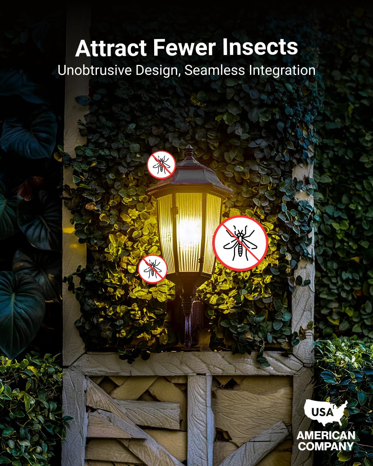 Sunco Yellow Light Bulbs Outdoor A19, LED Bug Lights for Outside Dusk to Dawn, 480 LM, 9W, 2000K Amber Glow, Auto On/Off Photocell Sensor, E26 Base, for Porch Patio Deck Backyard UL 2 Pack