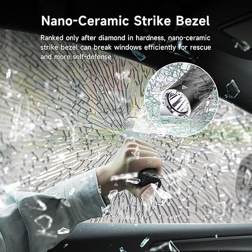 Miniatura 6 de NEXTORCH Linterna recargable P81 de altos lúmenes, 3700 lúmenes LED linterna táctica con 4 modos y estroboscópica y rompecristales de cerámica para