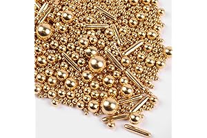 Gold Sugar Sprinkles for Cake and Cookie Decorating