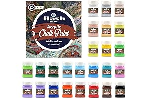 CHALK PAINT ACRYLIC FOR BEGINNERS - ULTIMATE 25 CHALK PAINT SET(50ML) WITH...