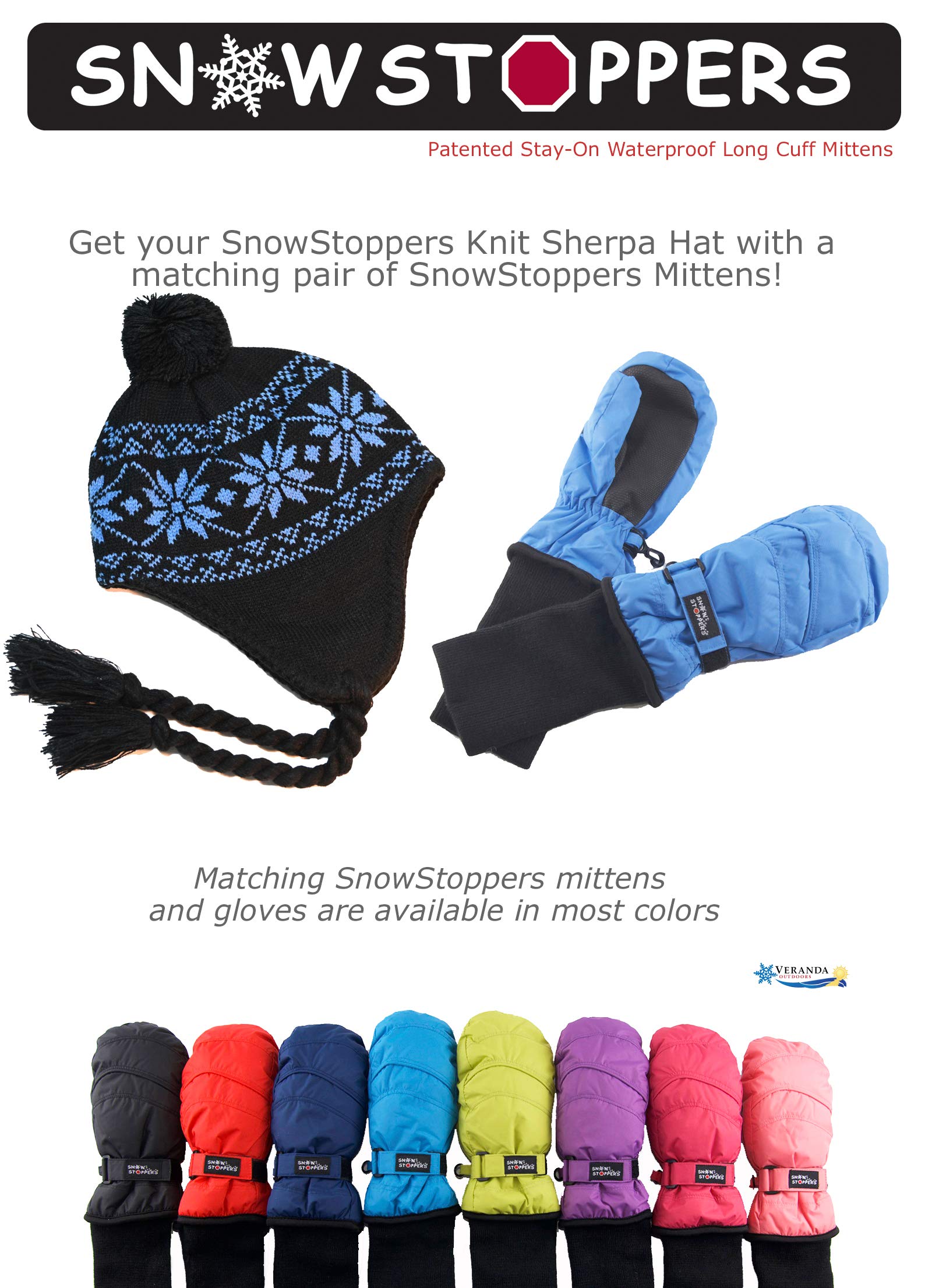 SnowStoppers Winter Knit Hat for Kids - Nordic (Sky Blue)