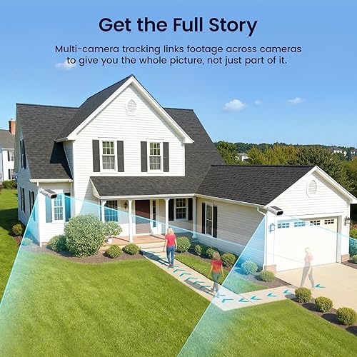 Miniatura 8 de aosu Sistema inalámbrico de cámaras de seguridad 4K para exteriores, kit de 6 cámaras con IA aosuCortex, reconocimiento facial y detección de