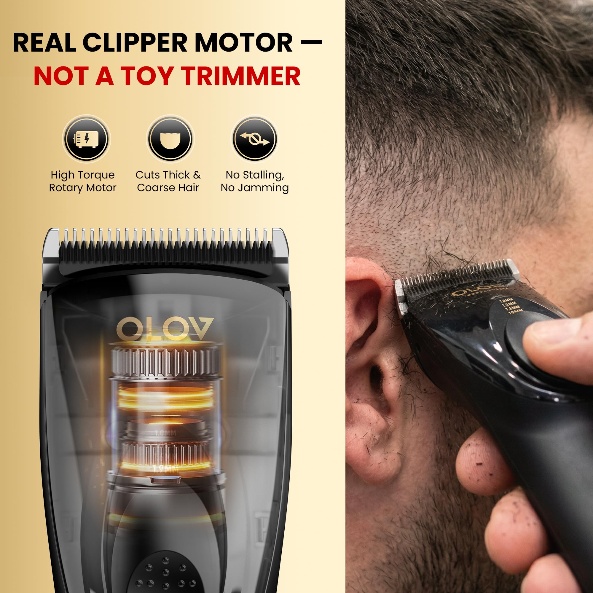 Cordless Hair Clippers for Men with Adjustable Settings and Ceramic Blades