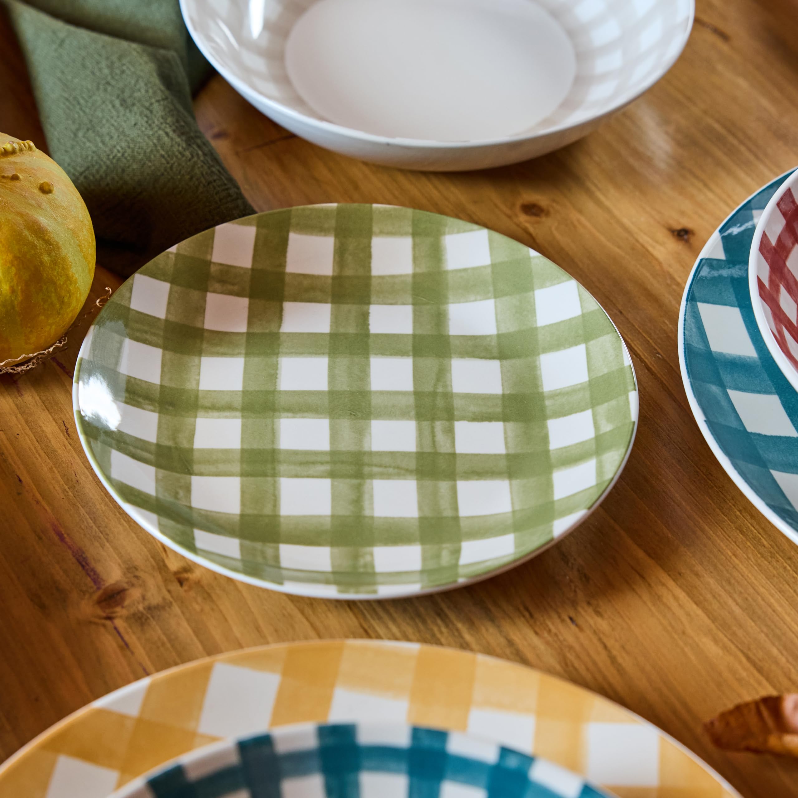 Tognana Caledonia, service de vaisselle 18 pièces pour 6 personnes, en porcelaine, multicolore