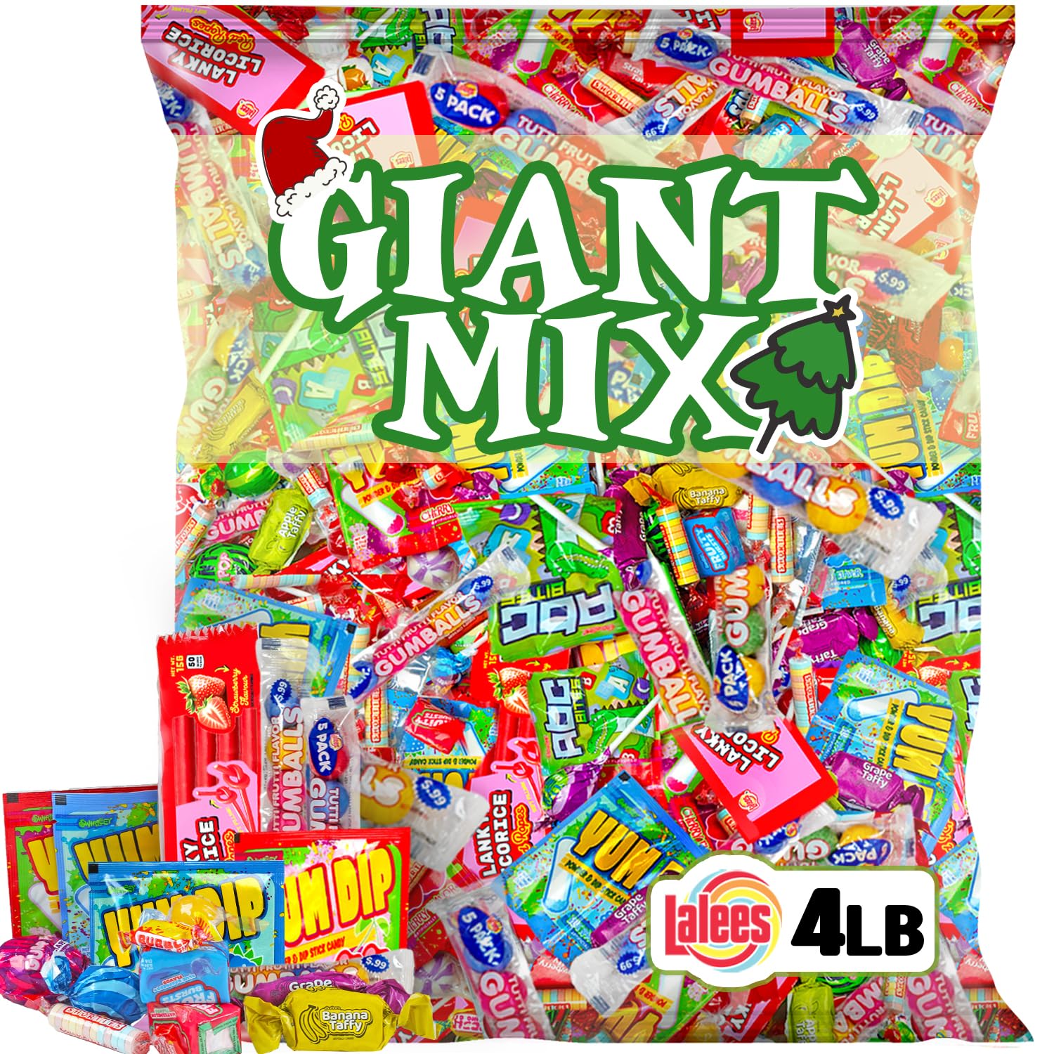 LaleesHalloween Candy Variety Pack - Trick or Treat Candies - 4 Pounds - Pinata Stuffers - Bulk Candy - Halloween Parade Candies - Assorted Individually Wrapped Candy - Party Mix Assortment