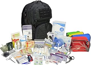 Lightning X Stocked Modular Trauma & Bleeding First Aid Responder Medical Backpack + Kit - Black
