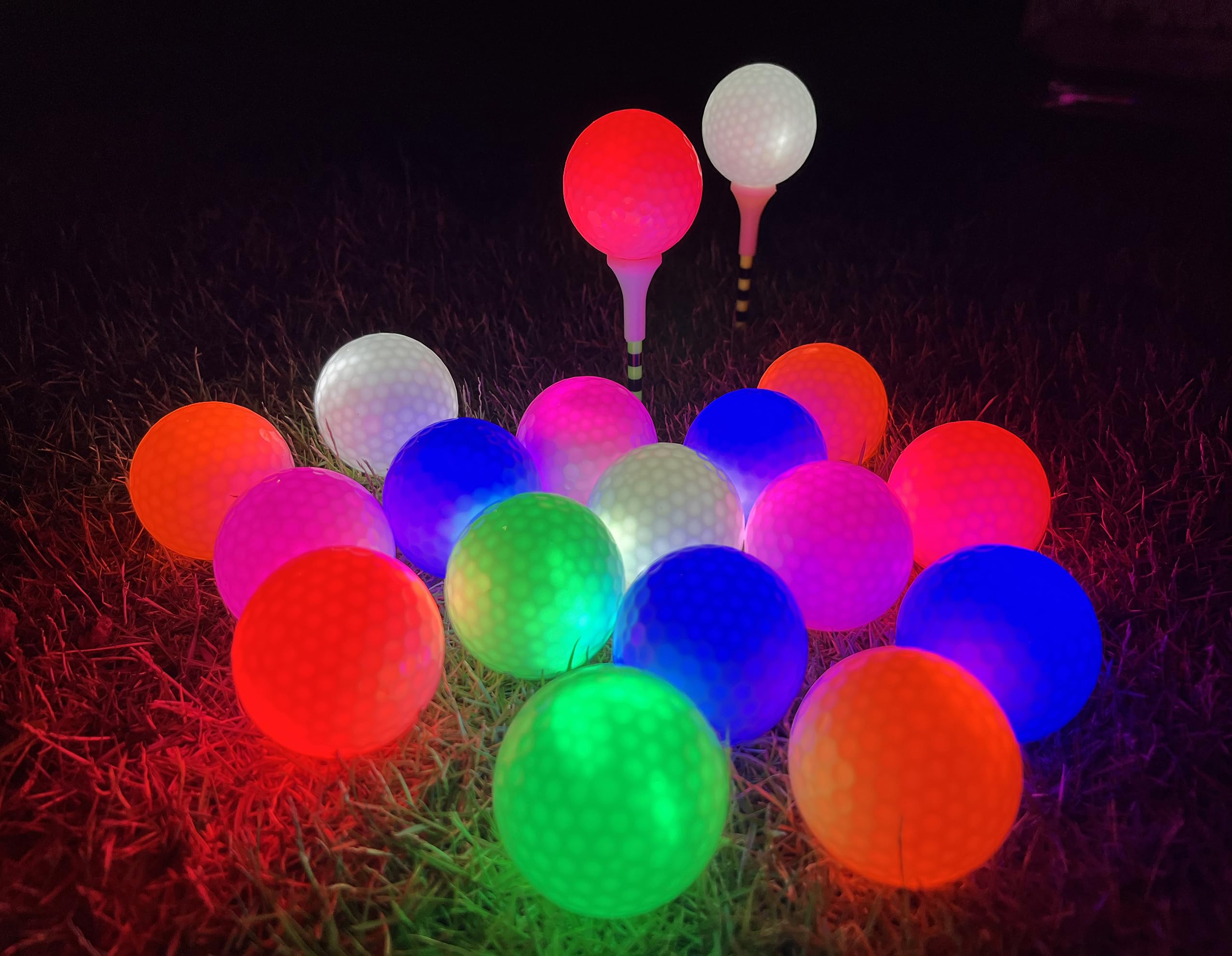 Glow in The Dark Golf Balls-LED Golf Balls Pink Purple Blue Green White Red Golf Balls for Nighttime Swings Golfers Gift, Ideal for Outdoor Sports Cryosphere Cold Roller