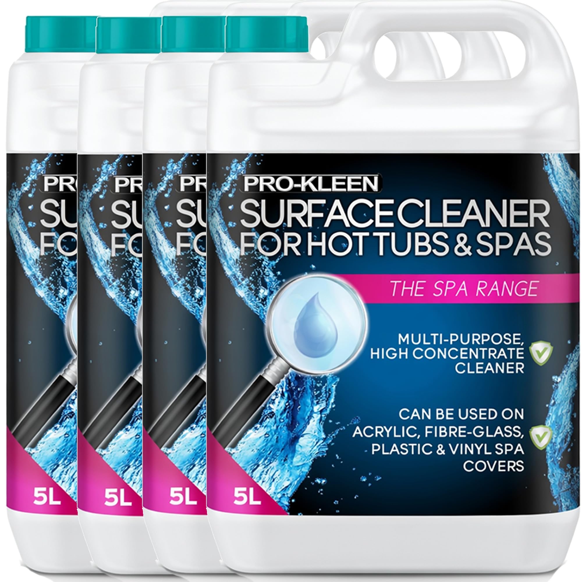 Pro-Kleen Hot Tub & Spa Surface Cleaner Spray (20L) - Removes Dirt, Oil & Grease - Deeply Cleans Hot Tub, Pool and Spa Shells