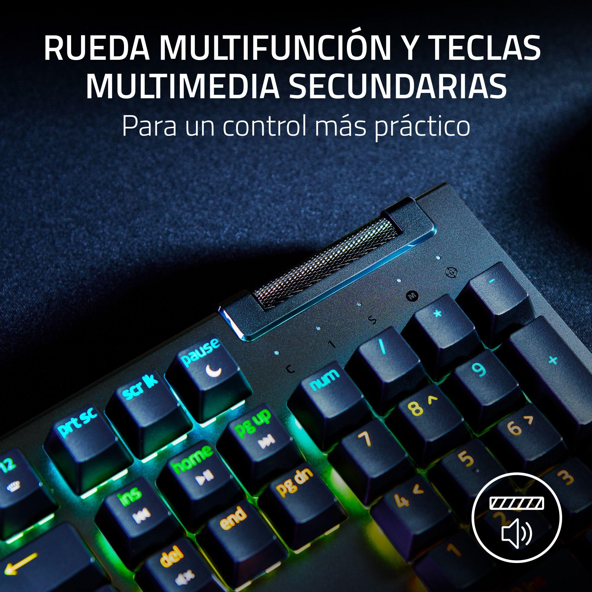 Razer BlackWidow V4 X - Teclado mecánico Gaming (Switches mecánicos Amarillos, 6 Teclas Macro dedicadas, Teclas de ABS de Doble inyección, Chroma RGB) QWERTY Teclado ES | Negro