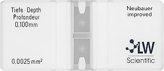 LW Scientific CTL-HEMM-GLDR Hemacytometer, Neubauer Bright Line, Double-Counting Chamber