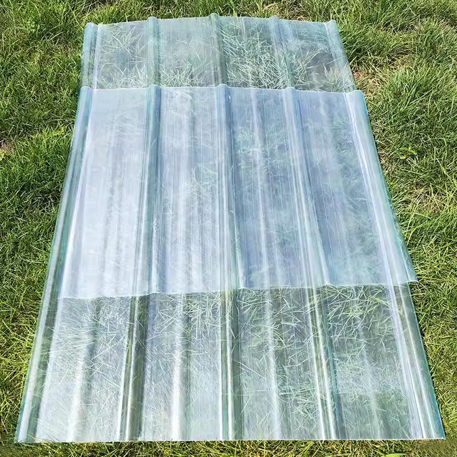 Panneaux d'éclairage du jour pour pergola | Lot de 3 plaques de toit ondulées transparentes