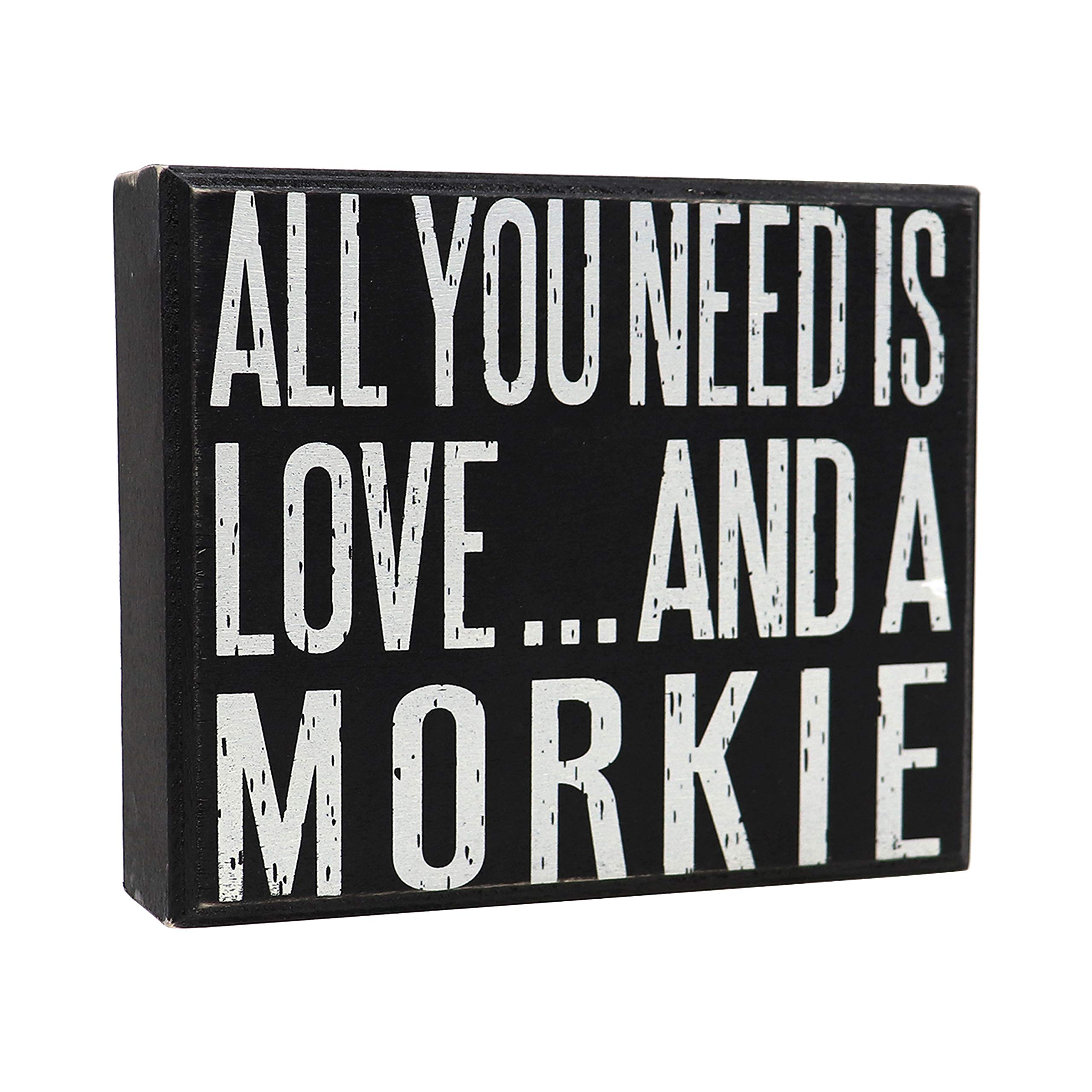 JennyGems Morkie Sign, All You Need is Love and a Morkie, Wood Sign, 8x6 Inches, Morkie Mom, Morkie Gifts, Morkie Decor