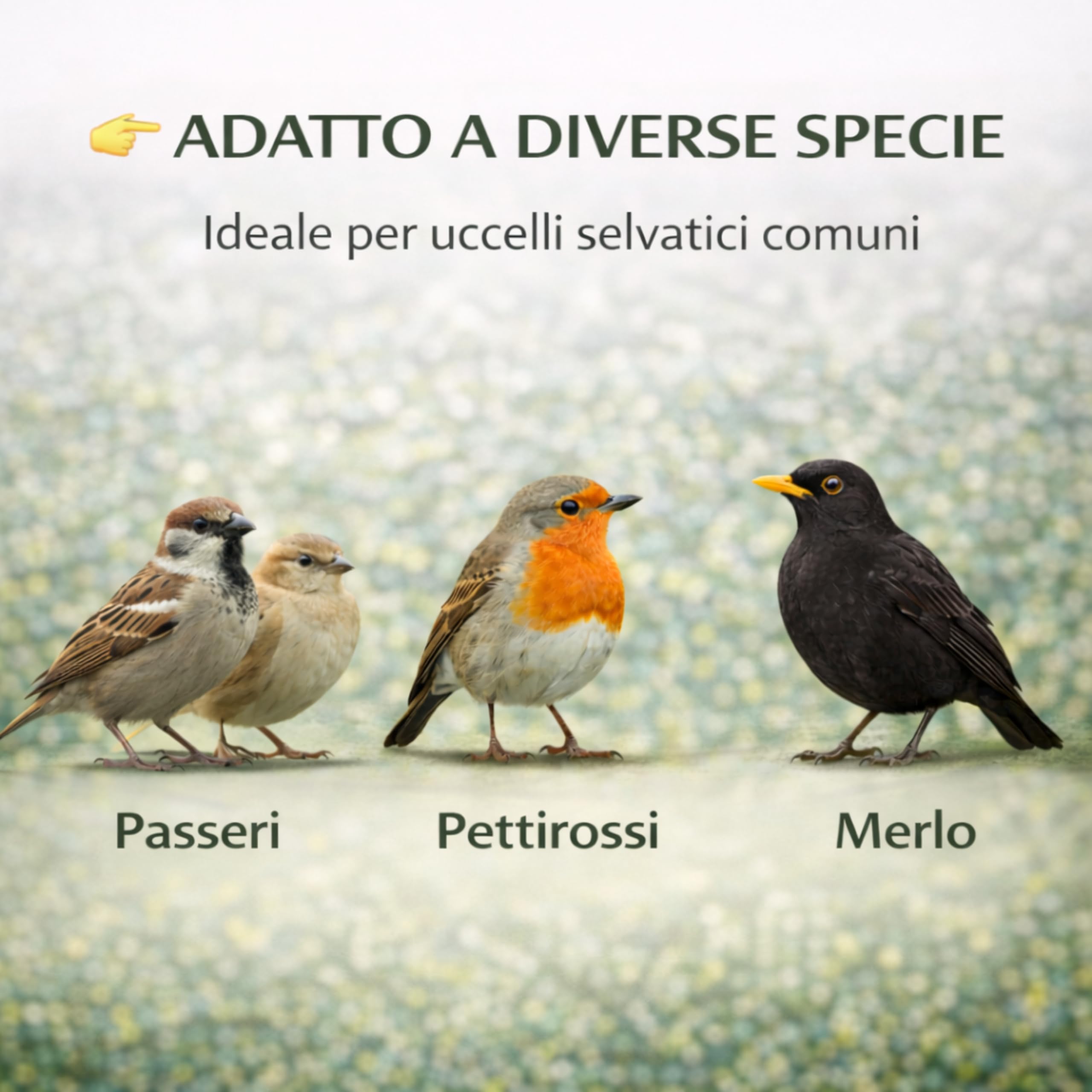 AGRI-CULTURA® | Mangime Uccelli Selvatici 800g | Miscela Semi e Granaglie Naturali per Tutti i tipi di Uccelli | Alimentazione Completa, Ideale per Casette e Aree Protette.