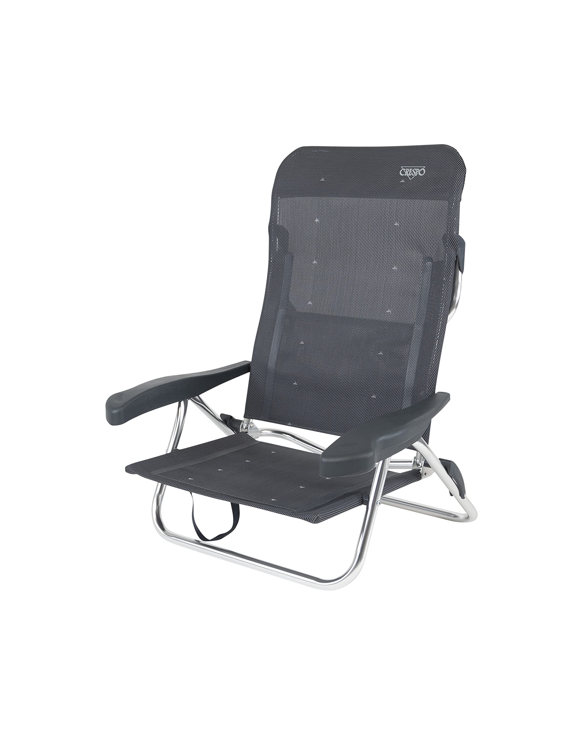 Crespo - Silla de Playa de Aluminio de 7 Posiciones AL/221-M - Gris Oscuro