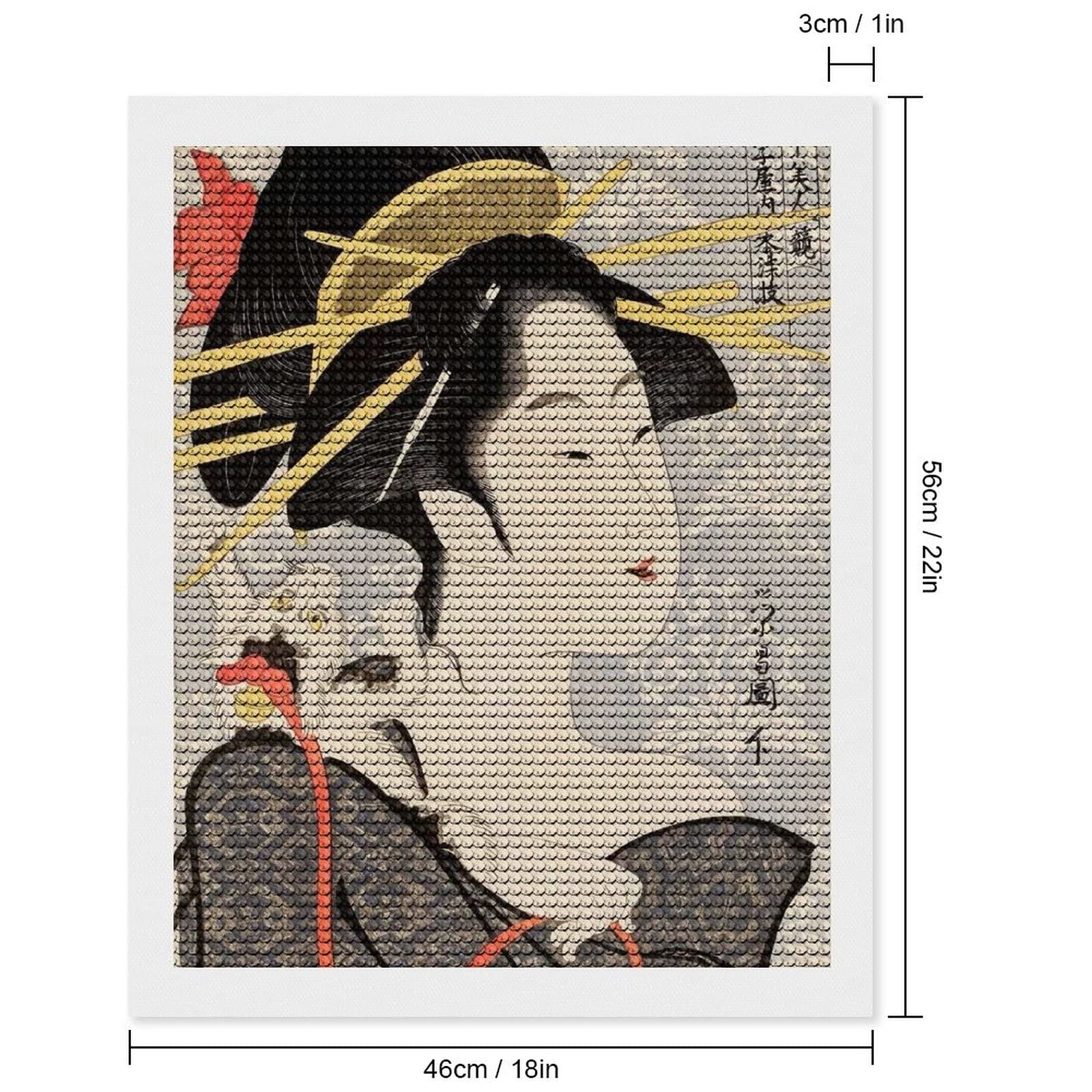 Amazon | 5Dダイヤモンドアートキット 浮世絵 美人 ビーズアート