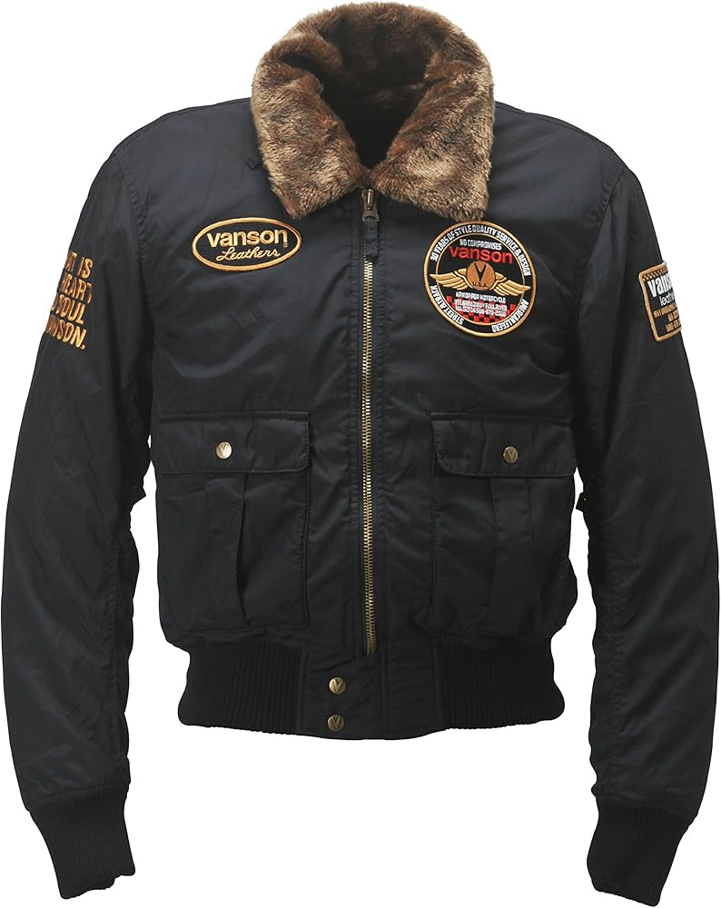 Vanson Leathers ジャケット VS15110W Amazon | VANSON(バンソン) ナイロンジャケット ブラック XL VS15110W