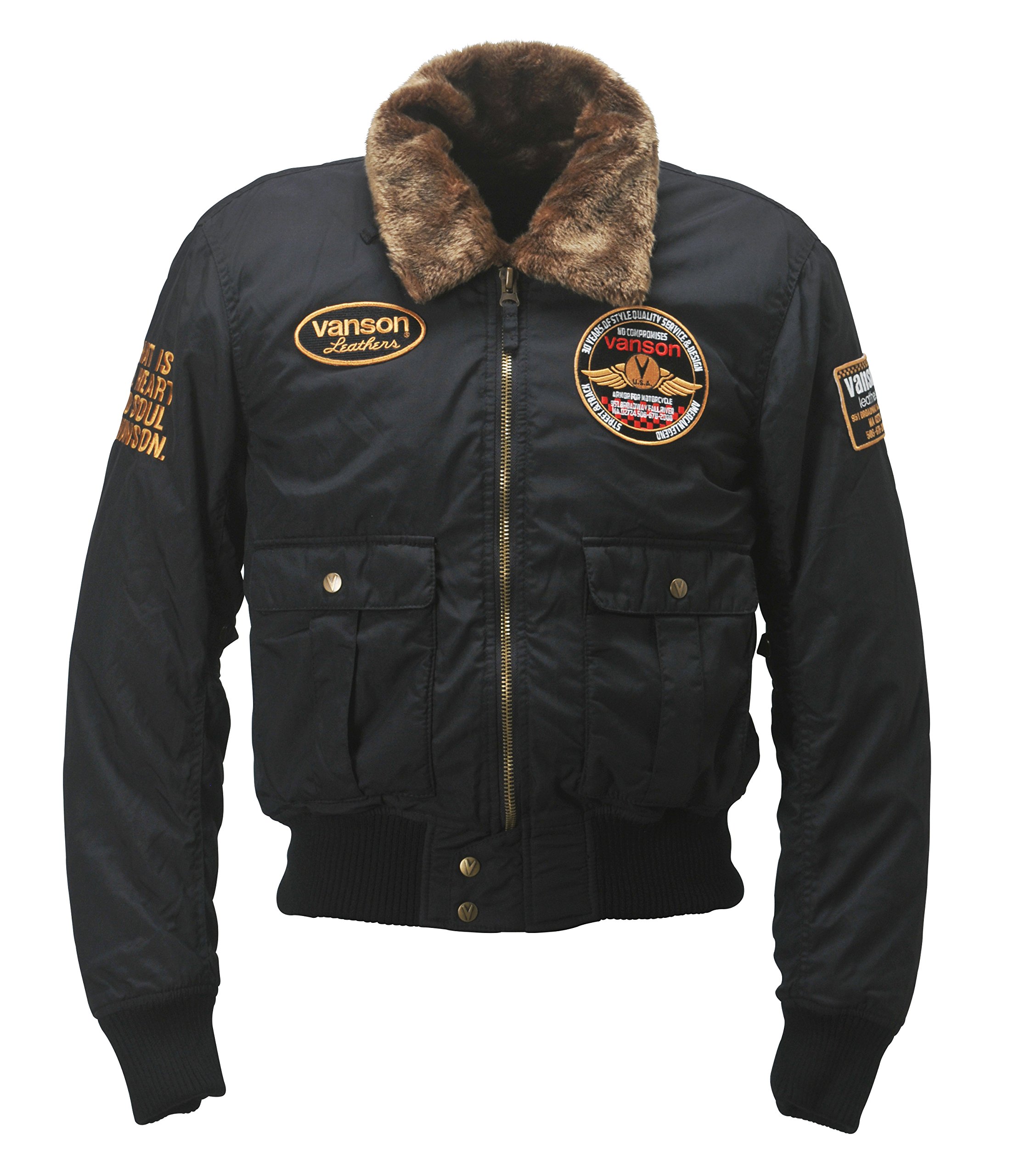 Vanson Leathers ジャケット VS15110W Amazon | VANSON(バンソン) ナイロンジャケット ブラック XL VS15110W