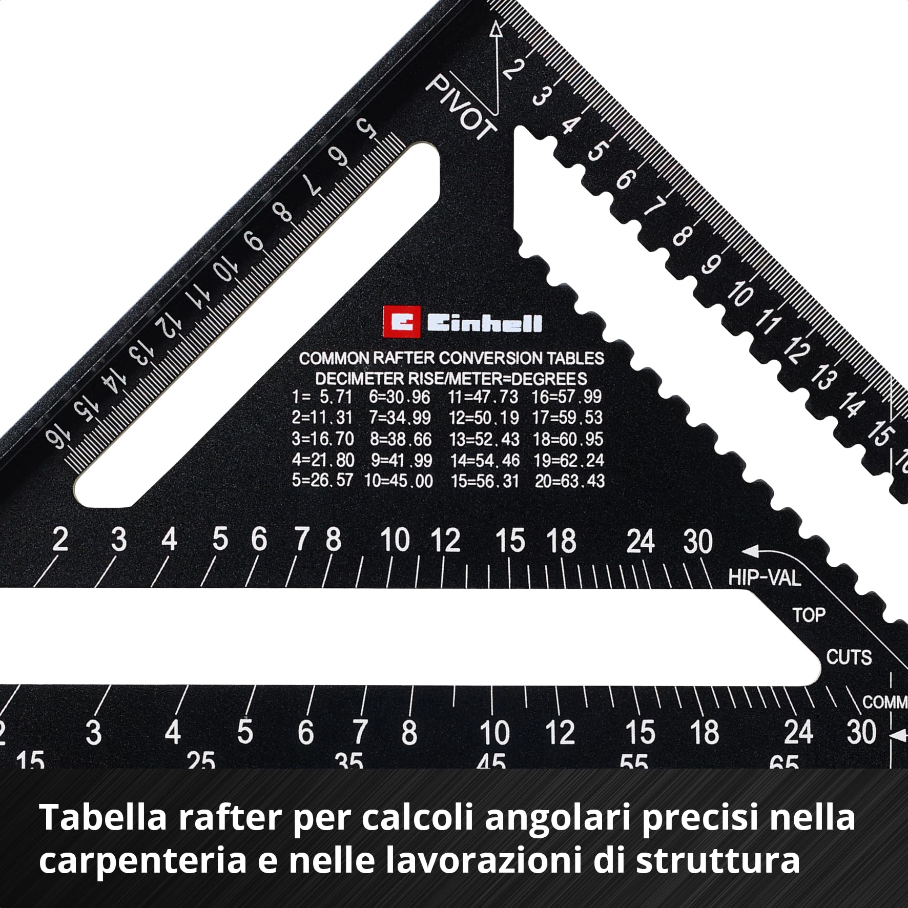 Einhell 2 pezzi set di squadre da carpentiere, 185/300 mm