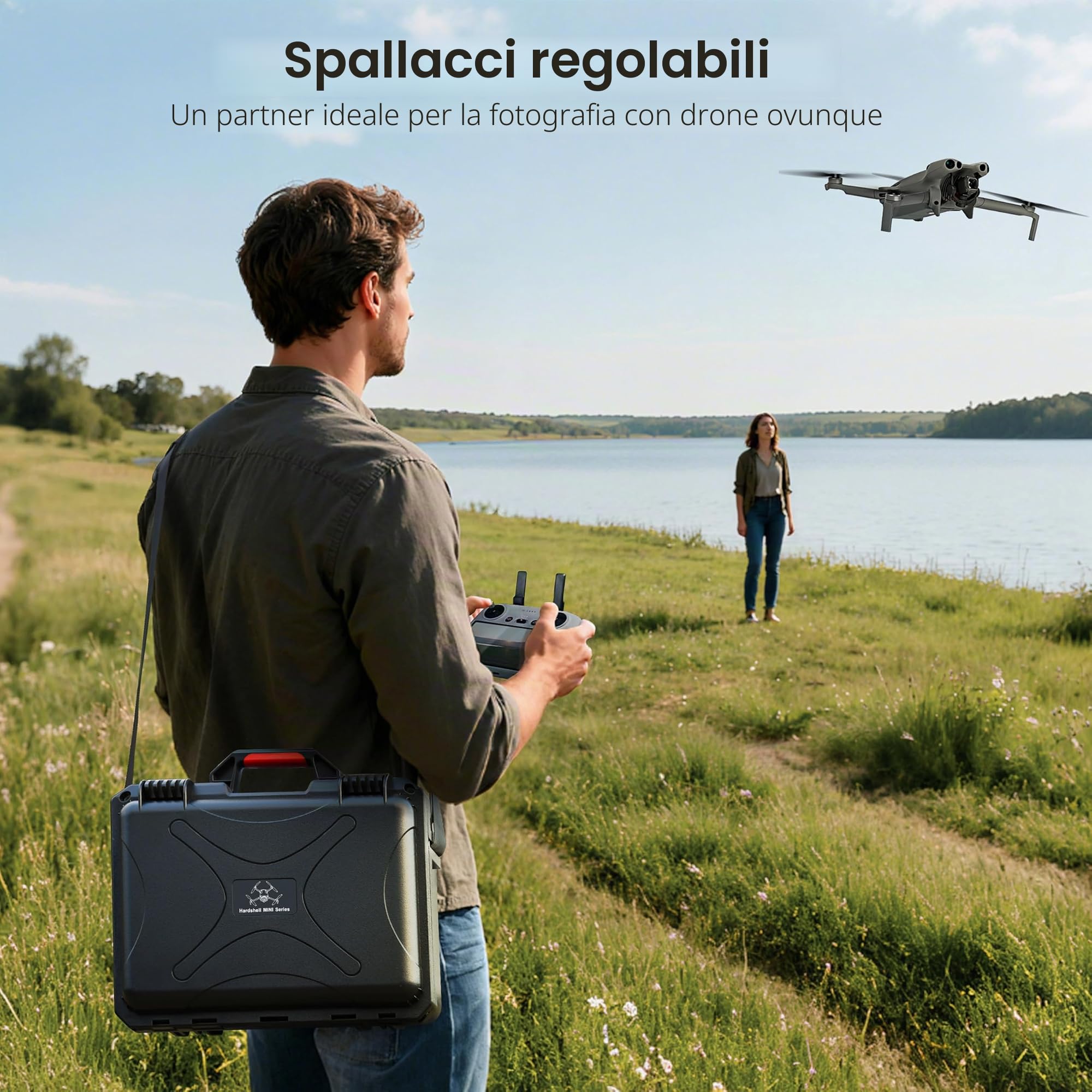 STARTRC Mini 5 Pro Valigia a doppio strato, custodia rigida impermeabile per DJI Mini 5 Pro Fly More Combo accessori per controller DJI RC 2/RC-N3 [Solo valigia]