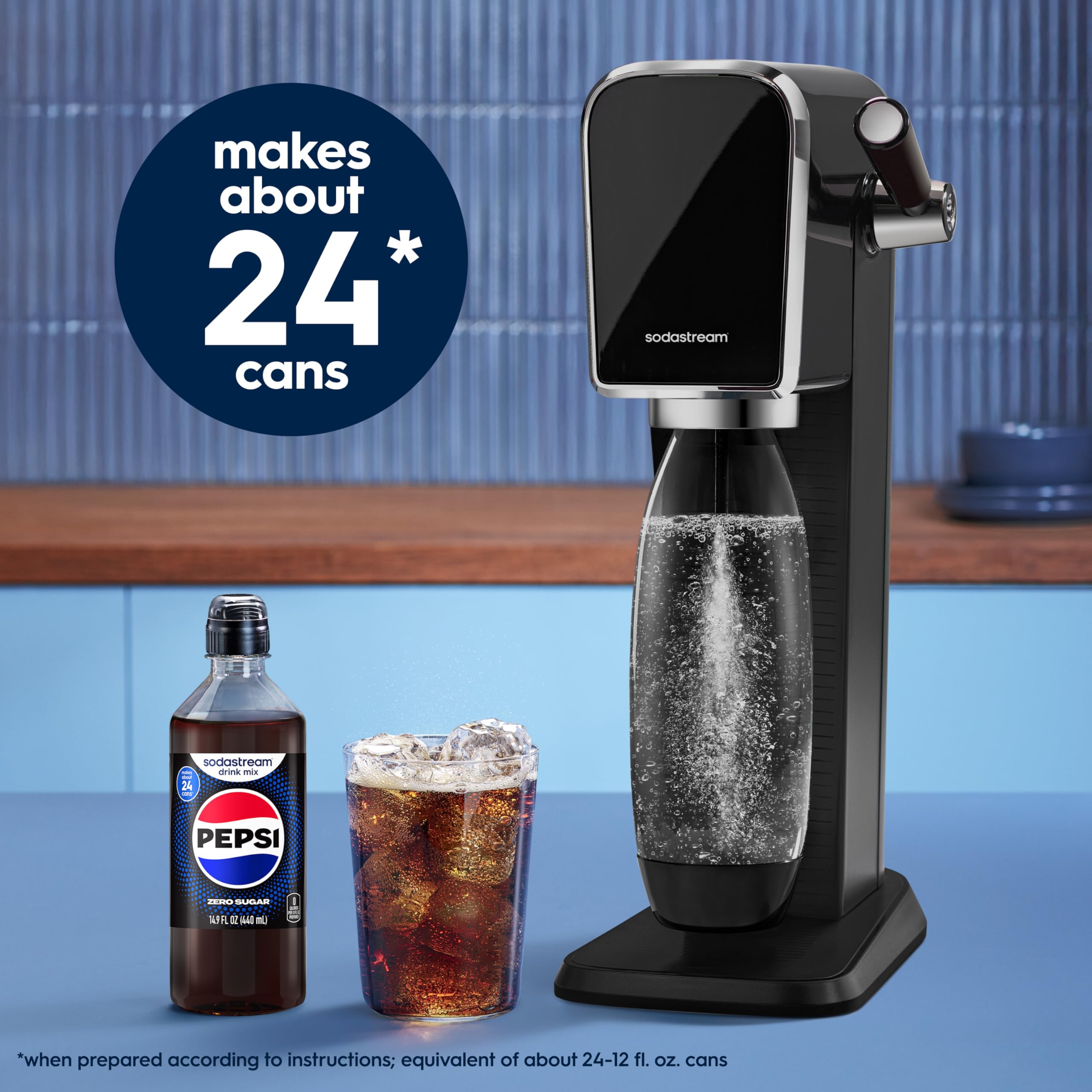 SodaStream Pepsi, Starry & MTN Dew Variety Pack, Zero Sugar, Variety Pack, New Pour Bottle 440ml, (Pack of 3)