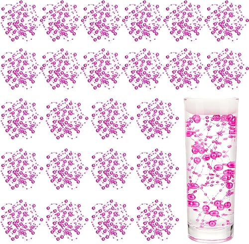 Miniatura 1 de 24 piezas de cuerda de perlas artificiales para velas flotantes, perlas de imitación, guirnalda de perlas para decoración de jarrones, centro de
