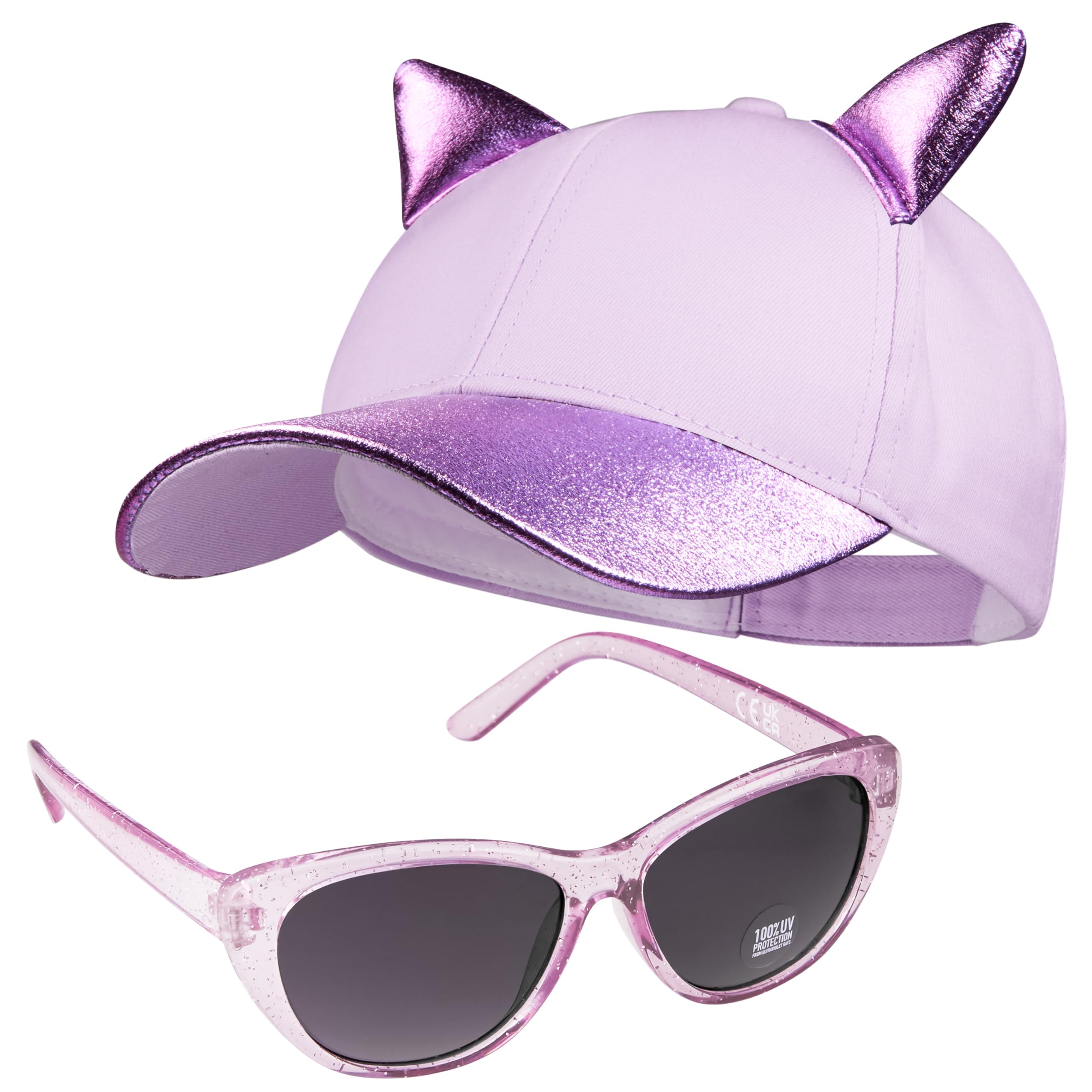 CityComfort Conjunto de Gorra y Gafas de Sol para Niñas, Gafas con Protección UV