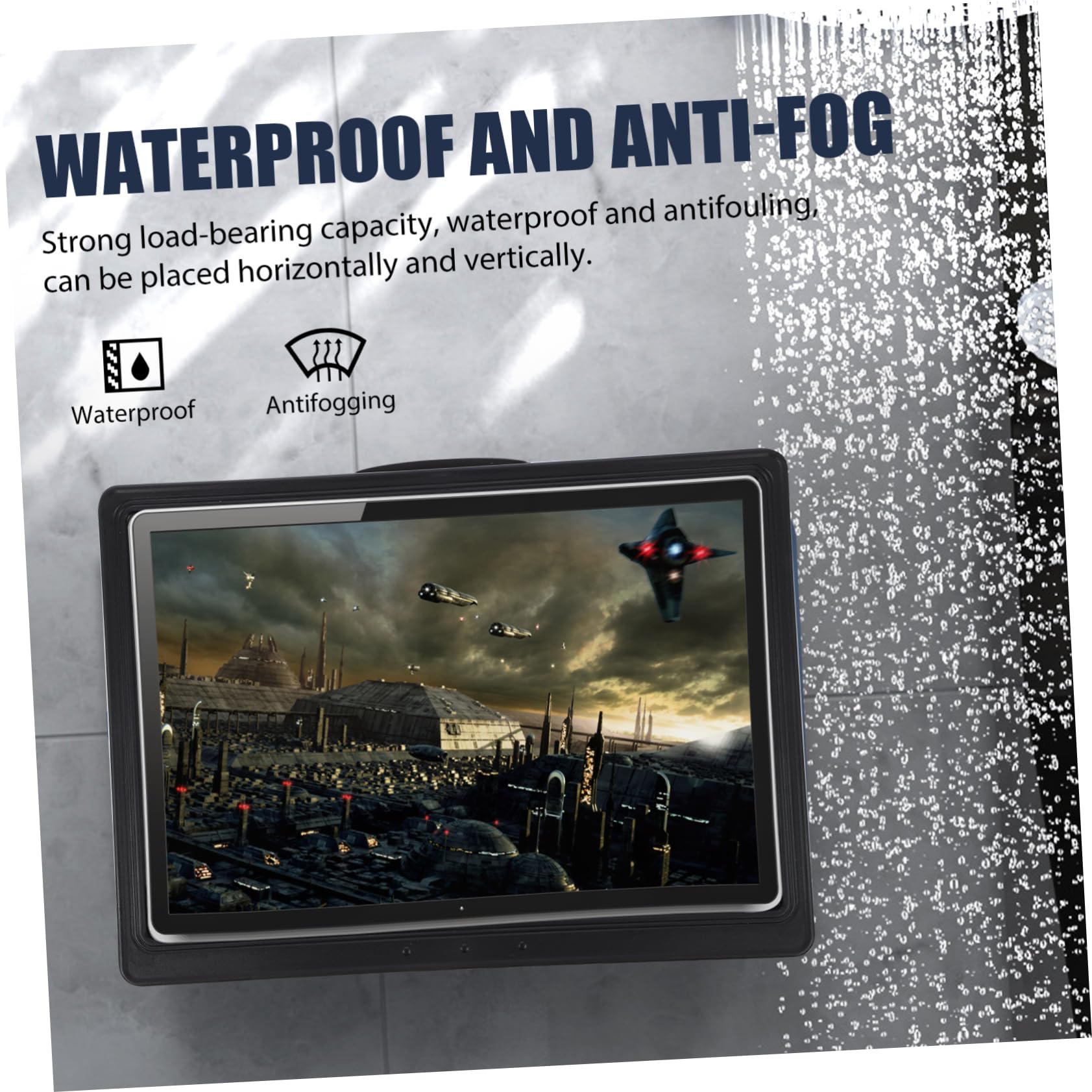SHINEOFI Supporto Per Telefono Da Doccia Custodia Per Tablet Da Bagno Design Anti-foratura Guarnizione Protettiva Touch Screen Flessibile