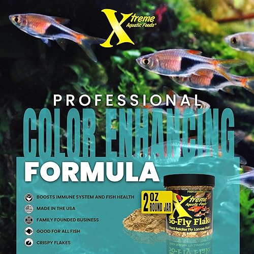 Miniatura 5 de Xtreme So-Fly Flakes - Proteína sostenible de larva de mosca soldado negro para peces tropicales, alimentos ecológicos, rica en nutrientes, dieta