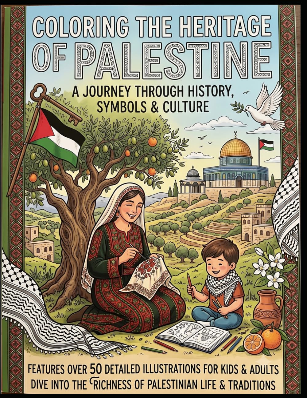 COLORING THE HERITAGE OF PALESTINE: COLORING THE HERITAGE OF PALESTINE A JOURNEY THROUGH HISTORY, SYMBOLS & CULTURE