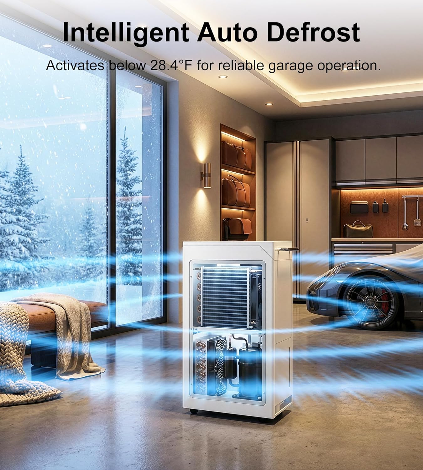 5500 Sq. Ft Dehumidifier for Basement, 100 Pint/Day Large Compressor Dehumidifiers with Drain Hose, Smart Humidity Control, 1.6 Gal Tank, 24H Timer & Child Lock for Home Bedroom Bathroom