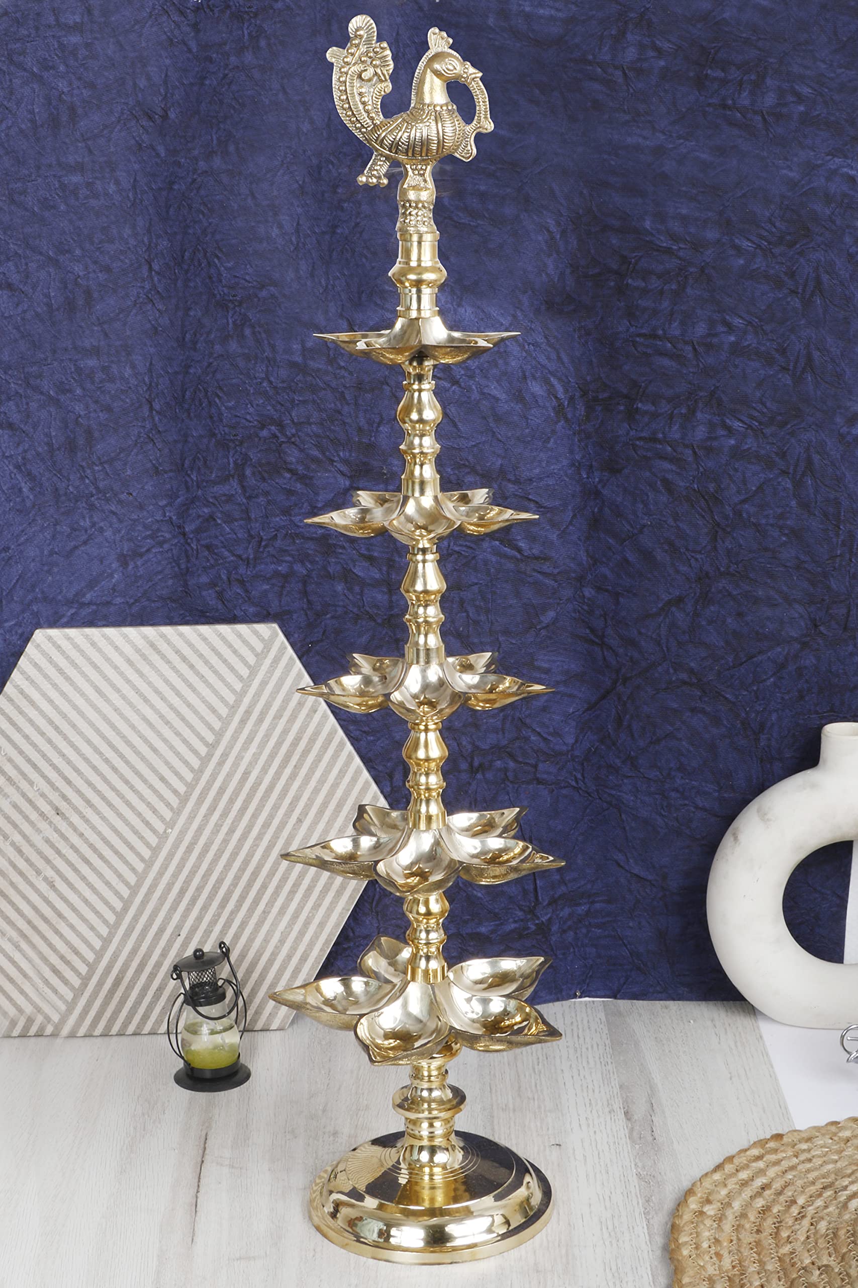 Laiton Petit Paro Akhand Diya (Set 5) Huile Lampe Pour Puja Usage