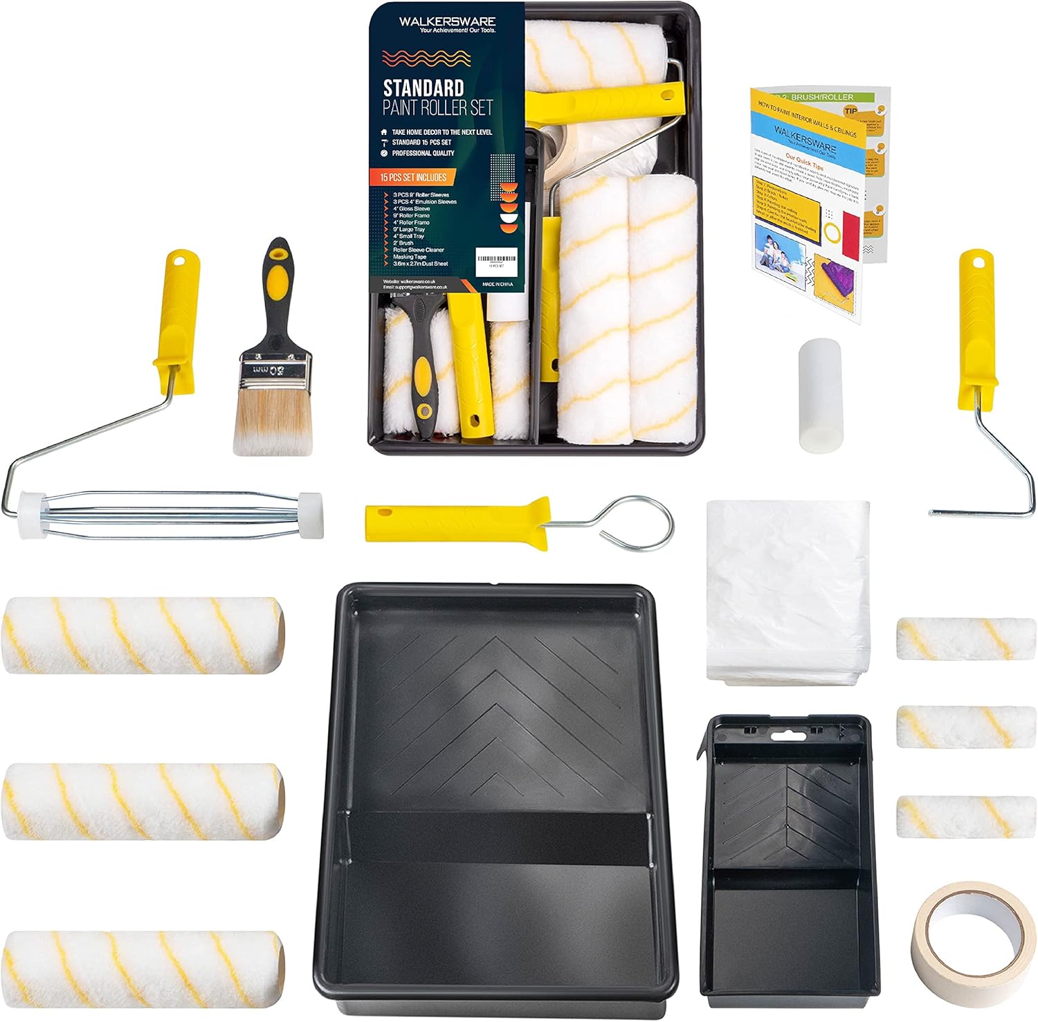 WALKERSWARE™ Paint Roller Set Paint Rollers for Decorating Walls